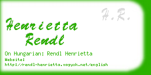 henrietta rendl business card